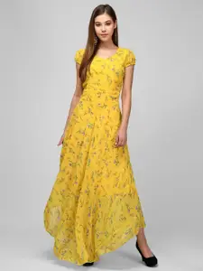 Raabta Fashion Floral Print Maxi Dress
