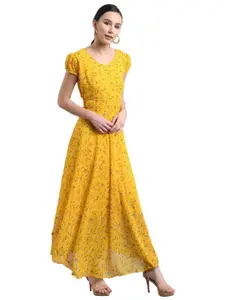 Raabta Fashion Floral Print Maxi Dress