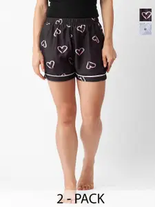 FashionRack Women 2 High-Rise Printed Lounge Shorts Set of 2