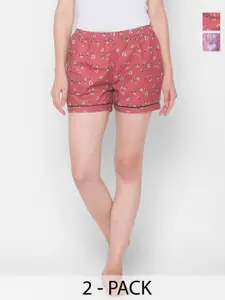 FashionRack Women Pack of 2 Printed Lounge Shorts