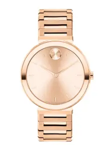 MOVADO Women Brass Dial & Stainless Steel Bracelet Style Straps Analogue Watch 3601147