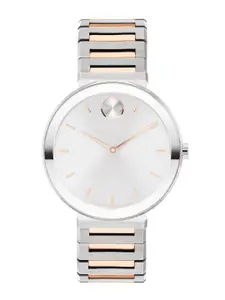 MOVADO Women Brass Dial & Stainless Steel Bracelet Style Straps Analogue Watch 3601146