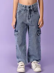 V-Mart Girls Low Distress Heavy Fade Mid-Rise Jeans