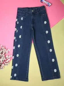 V-Mart Girls Denim Mid-Rise Mildly Distressed Jeans