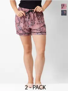 FashionRack Women 2 High-Rise Printed Lounge Shorts