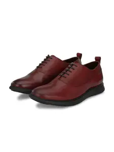 LEGWORK Men Leather Formal Oxfords Shoes