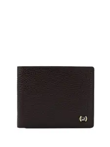 Da Milano Men Textured Leather Two Fold Wallet