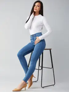Miss Chase Women Skinny Fit High-Rise Stretchable Jeans