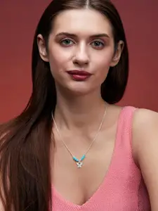 MINUTIAE Brass Silver-Plated Handcrafted Necklace