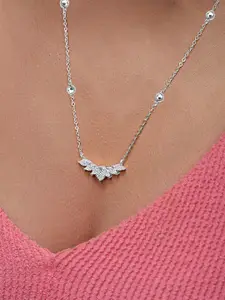 MINUTIAE Brass Silver-Plated Necklace