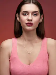 MINUTIAE Brass Rose Gold-Plated Handcrafted Necklace