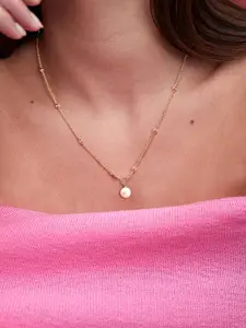 MINUTIAE Brass Gold-Plated Necklace