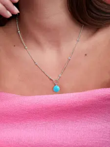 MINUTIAE Brass Silver-Plated Necklace