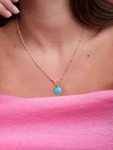 MINUTIAE Brass Rose Gold-Plated Handcrafted Necklace