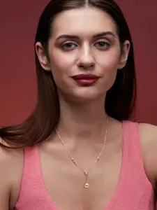 MINUTIAE Brass Rose Gold-Plated Handcrafted Necklace