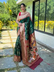 DEVATITHI Woven Design Zari  Paithani Saree
