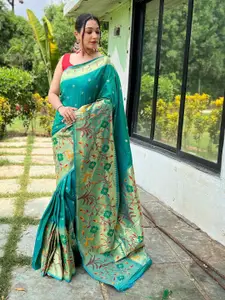DEVATITHI Woven Design Zari Paithani Saree