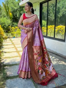 DEVATITHI Woven Design Zari Paithani Saree