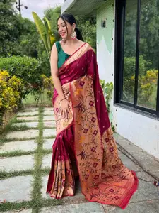 DEVATITHI Woven Design Zari Paithani Saree