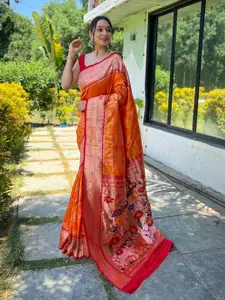 DEVATITHI Woven Design Zari  Paithani Saree