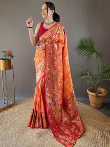 DEVATITHI Woven Design Zari Paithani Saree