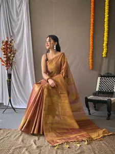 DEVATITHI Woven Design Zari Tissue Saree