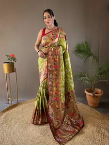 DEVATITHI Woven Design Zari Paithani Saree