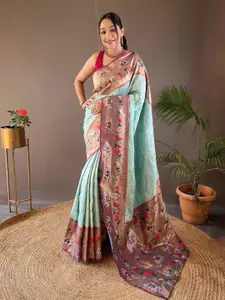 DEVATITHI Woven Design Zari Paithani Saree