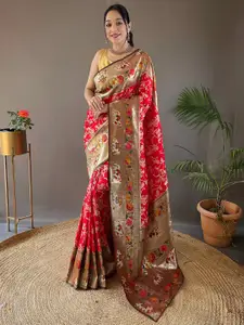 DEVATITHI Ethnic Motifs Zari  Paithani Saree