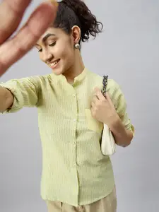 The Roadster Lifestyle Co Women Self-Design Cotton Casual Shirt