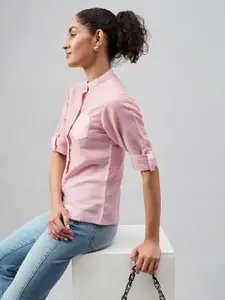 The Roadster Lifestyle Co Women Self-Design Cotton Casual Shirt