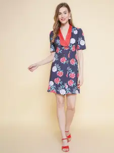 BAESD Floral Print Scuba A-Line Dress