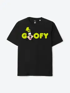 YK Disney Boys Oversized Goofy Printed Pure Cotton T-shirt