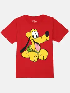 YK Disney Boys Graphic Goofy Printed Pure Cotton T-shirt