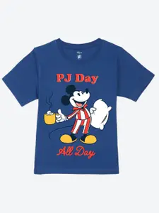 YK Disney Boys Mickey Mouse Printed Pure Cotton T-shirt