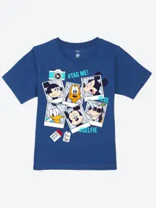 YK Disney Boys Mickey & Friends Printed Pure Cotton T-shirt