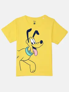 YK Disney Boys Graphic Goofy Printed Pure Cotton T-shirt