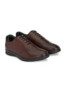 LEGWORK Men Leather Formal Oxfords Shoes
