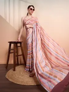 RACHNA Striped Printed Saree