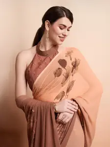 RACHNA Floral Pure Georgette Saree