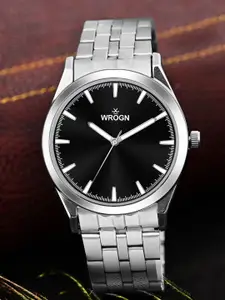 WROGN Men Printed Dial & Bracelet Style Straps Analogue Watch HOBWRG0472A