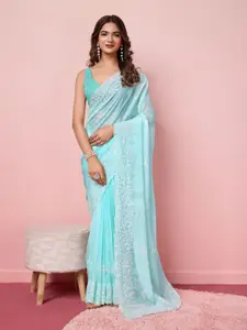 VAIRAGEE Embellished Embroidered Organza Saree