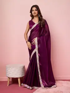 VAIRAGEES Embroidered Solid  Saree