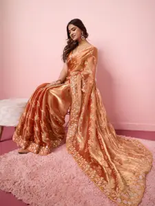 VAIRAGEE Embellished Sequinned Saree With Blouse Piece