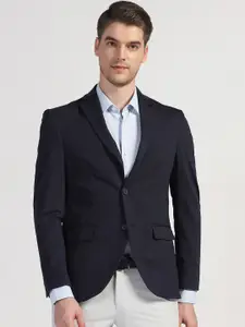 Blackberrys Men Formal Navy Textured Solid TechPro Blazer