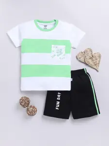 Toonyport Boys Printed Pure Cotton T-shirt with Shorts