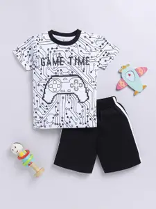 Toonyport Boys Printed Pure Cotton T-shirt with Shorts
