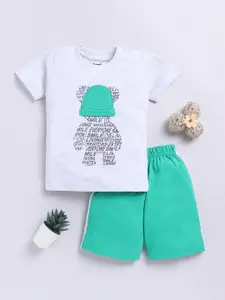 Toonyport Boys Printed Pure Cotton T-shirt with Shorts