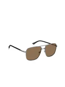Polaroid Men Rectangle Sunglasses With UV Protected Lens 827886045570