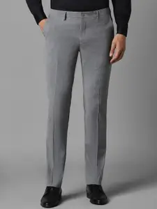 Louis Philippe Men Textured Slim Fit Formal Trousers